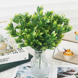 Decorative Flowers Artificial Plastic Plant Water Grass Eucalyptus Wedding Decoration Green Leaf Fake Christmas DIY Garden