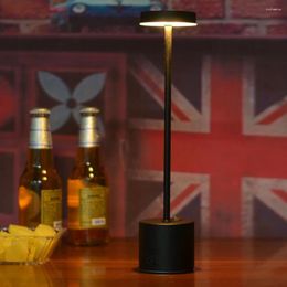Table Lamps Cordless Lamp Wireless Retro LED Night Light USB Rechargeable Outdoor Stepless Dimming Room Advanced Desk