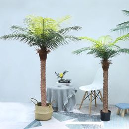 Decorative Flowers 3.1M Lifelike Of Coconut Fake Plant Landscaping Accessories For Home Indoor Large Green Bonsai Sunflower Pot