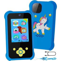 Childrens Smart Toy Phone Dual Camera Digital Baby Phone 1080P Music Player Game Learning Gift 3-8 Birthday Gift 240517