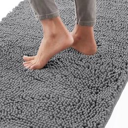 Carpets Bath Rug Thick Soft Absorbent Chenille Rubber Backing Quick Dry Microfiber Mats Machine Washable Rugs For Bathroom Shower Floor