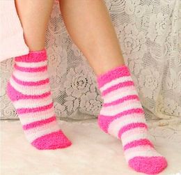 5PairsLot Winter Warm Socks For Women High Quality Towel Warm Fuzzy Socks Candy Colour Thick Floor Thermal1632278