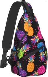 Backpack Pineapple Sling Unisex Chest Bags Crossbody Travel Hiking Daypack For Women Men Shoulder Bag Sport Climbing Running