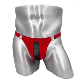 Underpants Men Mesh Bulge Pouch G-string Thong Bikini Underwear Low-rise T-Back Tanga