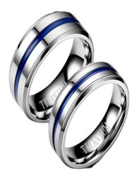 68mm Blue titanium steel simple couple ring designer ring link clover luxury nail love tennis charm homme men chains for women ri5391007