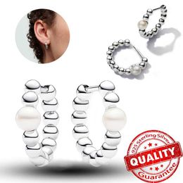 Stud Romantic Earrings Danshui Culture Pearl 925 Pure Silver Earrings Wedding Jewellery Set Q240517