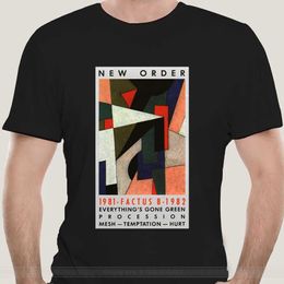 Men's T-Shirts Fashion T-shirt Mens Cotton Brand T-shirt New Order Factus 8 Design Joy Mens T-shirt Black T-shirt Customised Graphics Q240517