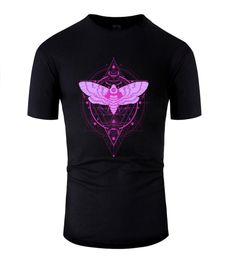 Create Moth And Crescent Moon Witchy Pastel Goth T Shirt Men Round Collar Female Cool Women T Shirts Tee Top6922287