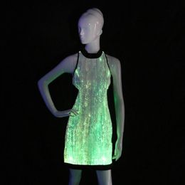 led light up dresses Glow in the Dark Bridesmaid Dresses Cheongsam Sleeveless Cocktail Evening Party Dress Newest jazz costumes Ph7921331