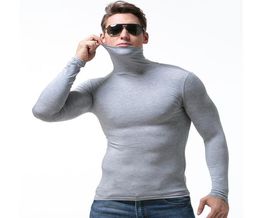 Men Tshirt Man T Shirt Sexy Slim Tight Turtleneck T Shirts Tops Mens Modal Long Sleeve Tshirt Match Thermal Tshirts3370215