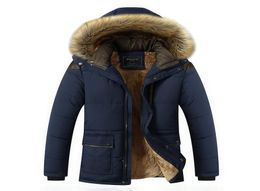 M5XL Fur Collar Hooded Men Winter Jacket 2020 New Fashion Warm Wool Liner Man Jacket and Coat Windproof Male Parkas casaco8287751