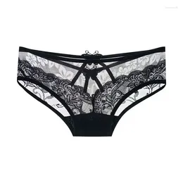 Women's Panties Lace Women Black High-end Seamless Semi-sheer Briefs Mesh Breathable Low-rise Underwear Girl Thin Triangle Shorts