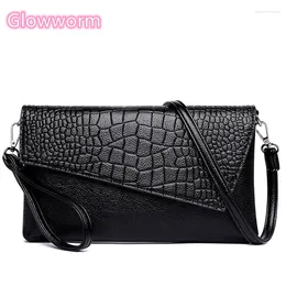 Shoulder Bags Women Small Messenger Crocodile Pattern Design PU Leather Lady Fashion Handbags Vintage Phone Bag