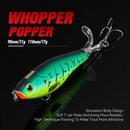 Baits Lures Kingdom propeller Topwater fishing bait 9cm 11cm floating artificial bait hard plow soft rotating tail fishingQ240517