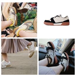 Dopamine Coloured Women's Shoes Instagram Spring Autumn Versatile Star Wind Little White Shoes Women's Thick Sole Board Shoes 36-40 black new trendy 2024