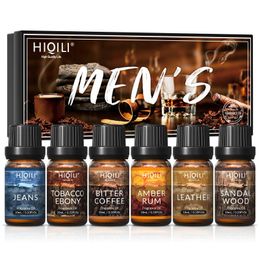 HIQILI Mens Fragrance Oils Set Essential Oils for Aromatherapy Pure Perfume Oil Aroma Oil for Car Diffuser Candles Making 240515