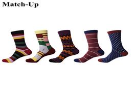 MatchUp Men039s cotton socks Colour Brown men039s socks pattern socks for business dress casual long8908751