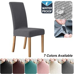 Chair Covers Waterproof Elastic Cover For Dining Room Universal Kitchen Wedding El Banquet Restaurant Anti-dirty Seat