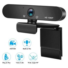 Webcams 1080P network camera with USB network microphone full HD 1080P network camera suitable for real-time video call work on PC computers J240518