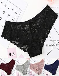 Deruilady Fashion Cozy Lingerie Tempting Pretty Briefs High Quality Cotton Low Waist Cute Women Underwear Sexy Lace Panties C190422362369