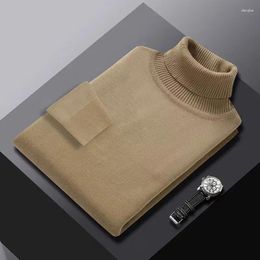 Men's Sweaters Sweatwear Mens Turtleneck Sweater Slim FitAnti-pilling High Quality Knitted Long Sleeve Pullover Solid Colour Trend Men