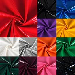 Shiny Glossy Soft Vinyl Patent Leather Fabric Elastic PVC Fabric Material for Dress Upholstery 145CM Wide Sold By Meter 240511