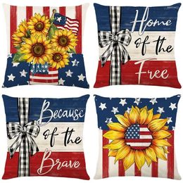 Pillow 1PC Printed Cover American Independence Day Case Seat Chair Decorative Pillowcase Car Sofa Throw