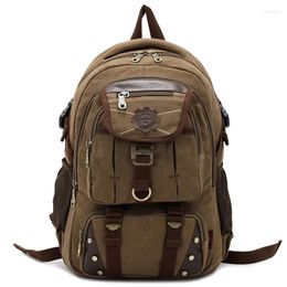Backpack Fashion Men's Vintage Canvas School Bag For Teenagers Boys Travel Bags Large Capacity Daypacks