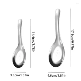 Spoons 1Pc Stainless Steel Spoon Rice Soup Long Handle Flatware Cutlery Cooking Utensil Table For Kitchen Restaurant