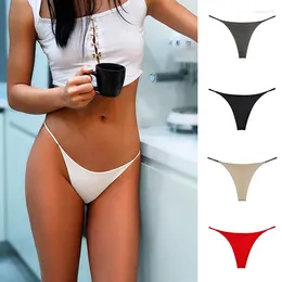 Women's Panties T-shaped Sexy Women Clothes Lingerie For Female Light Weight Thin Cotton Thong Low-waist Bikini Ladies Tanga