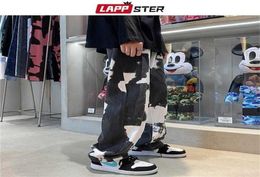 LAPPSTER Men Y2k Tie Dye Baggy Jeans Pants Mens Vintage Japanese Streetwear Denim Trousers Male Kpop Causal Wide Leg Pants 21121781161261