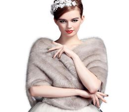 Jane Vini Bridal Wedding Shawls and Wraps Winter Bolero Women Faux Fur Shoulder Capes Stoles for Wedding Party Dresses 2018 High Q3890781