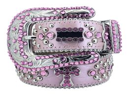 High quality classic rhinestone belt KOR with OWEN bling rhinestones for MICHAEL woman mens designer belts as birthday gift HANDBAGS cross RICK8403100