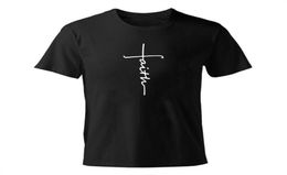 New T Shirt Mens Cross Faith Letter Print Cotton Tshirts Summer Tee Male Boy Skate Tshirt Designer Tops Short Sleeve Size SXL1461715