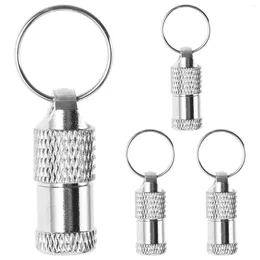 Dog Collars 4pcs Stainless Steel Pet ID Tags Openable Pendants Cat Metal Address For Puppy