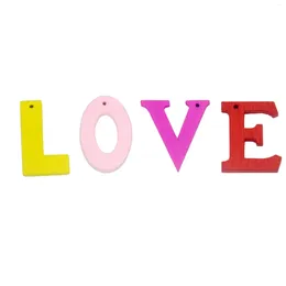 Decorative Figurines Random Colourful Letter Wood Ornaments Cartoon Wooden Letters Alphabet English Baby Early Learning Tool Scrapbooking