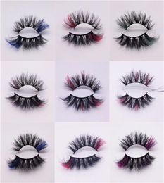 Whole 39 Styles Coloured False Eyelashes 5D Fluffy Handmade Dramatic Mink Lashes DIY Natural Look Eyelash Extension Beauty Make3917699
