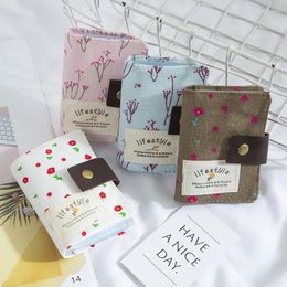 Storage Bags Ladies Floral Card Package Creative Cloth Holder Canvas Bag Business Women's Cardholders