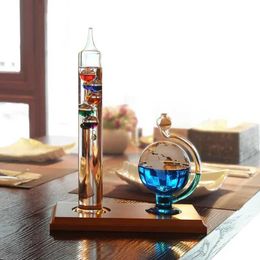 Decorative Objects Figurines Galileo Thermometer Color Ball Bedroom Bar Combination Set Window Weather Forecast Bottle Home Decoration Creative Glass Gift J2405