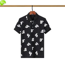 Мужская рубашка Поло дизайнер Man Fashion Horse T Рубашки черные повседневные мужчины гольф лето-полое вышива