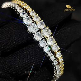 New Designer vvs moissanite tennis bracelet for lovers White gold plated man Jewellery bangle rapper hip hop girl iced out chain bracelets valentines day gift