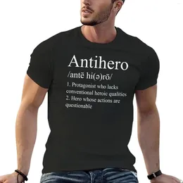 Men's Tank Tops Anti Hero Definition V2 T-Shirt T Shirt Man Aesthetic Clothes Plain Black Shirts Men