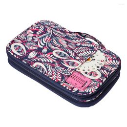 Storage Bags Crochet Hook Case Unique Pattern Wear Resistant 600D Oxford Cloth Foldable Knitting Needle Pouch For Household