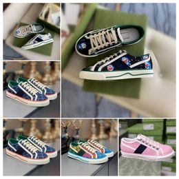 tennis shoes 1977 tennis sneaker canvas shoes designer sneakers womens beige washed jacquard denim women shoes Ace rubber sole embroidered vintage outdoor shoes