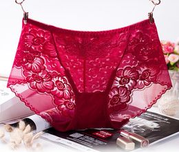 Fashion Top quality luxurious 3piecespack high waist elegant Women039s Lace Sexy panties Sexy underwear Ladies Boy Short under1371579