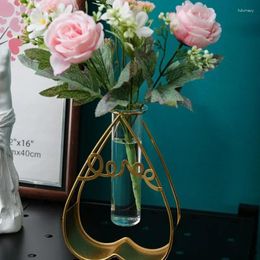 Vases Sell Modern Vase Decoration Light Luxury Home Living Room Bedroom Dining Metal Test Tube Hydroponic