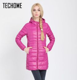 New Brand Ladies Long Winter Warm Coat Women Ultra Light White Duck Down Jacket Women039s Hooded Parka Winter Jacket Women S6X3887976