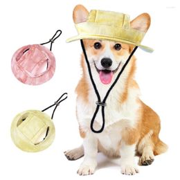 Dog Apparel 1PC Shade Pet Accessories Hat Ear Holes Outdoor Hiking Baseball Cap Sunproof Adjustable Summer Breathable