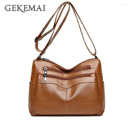 Evening Bags Solid Color Ladies Shoulder Bag Luxury Designer Fashion Quality Leather Women's Crossbody Travel Phone Sac