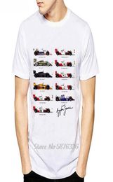 All Ayrton Senna Sennacars Men T Shirt Fans Male Cool Tshirt Slim Fit White Fitness Casual Tops Tee Men039s TShirts3934873